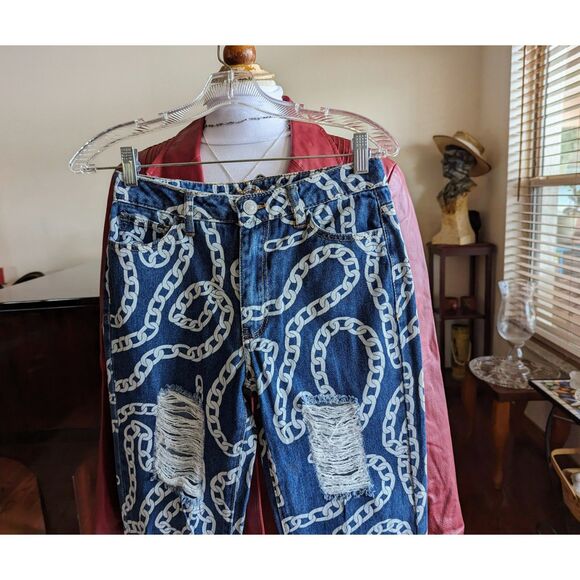 NWT Spoon Jeans distressed straight leg jeans Sz 5 - Picture 7 of 11